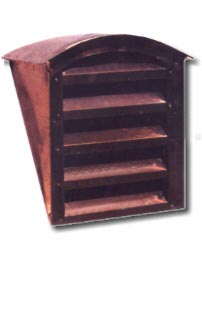 Arch Top Copper Roof Vent / Dormer Vent