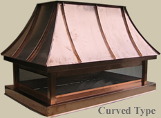 country french curved top chimney cap