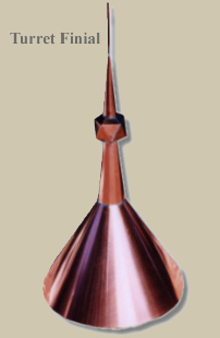 Copper Turret Finial