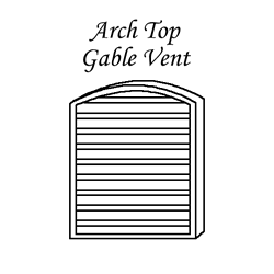 Arch Top Copper Gable End Vent Drawing