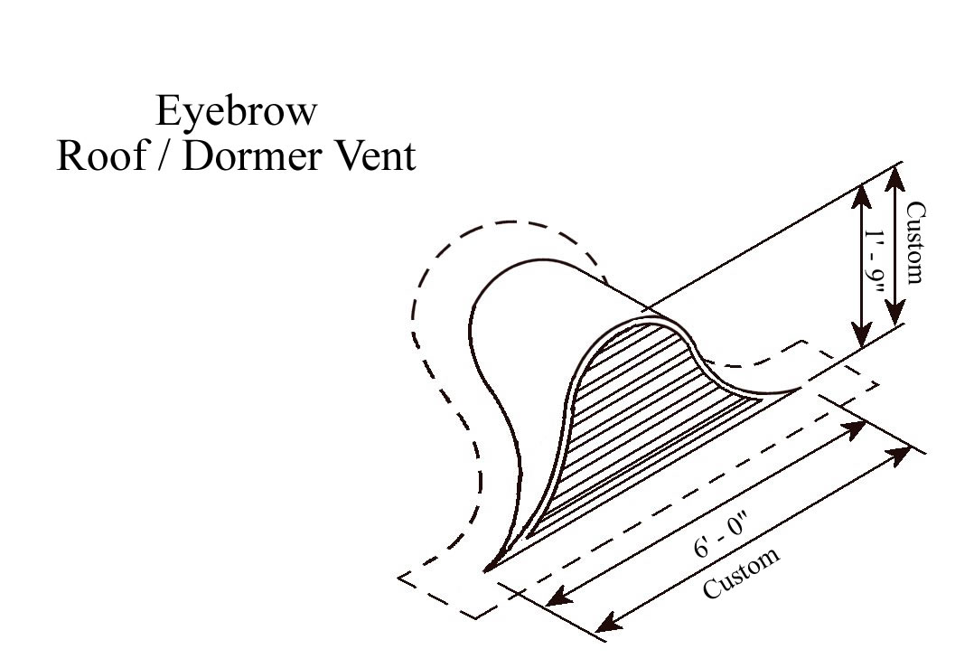 Eyebrow Copper Roof Vent / Dormer Vent