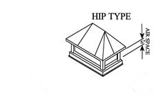Hip Chimney Cap Drawing