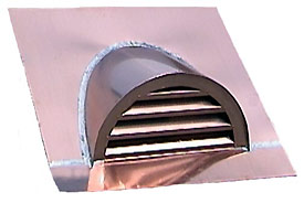 Half Round / Radius Copper Roof Vent / Dormer Vent