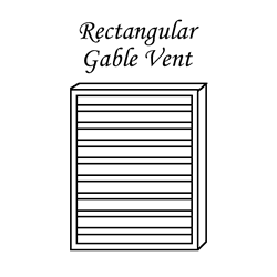 Rectangular Copper Gable End Vent Drawing