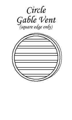 Circle Copper Gable End Vent Drawing