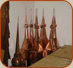 Copper Finials ready for shipping