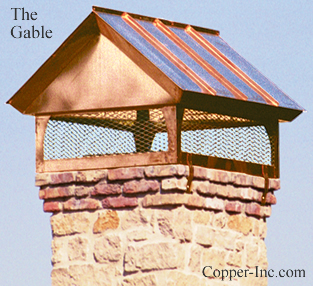 Signature Series Gable Copper Chimney Cap