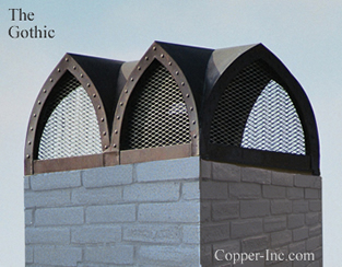 Signature Series Gothic Copper Chimney Cap