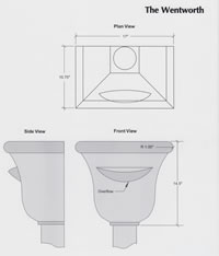 Signature Series Wentworth Copper Leader / Conductor Head Drawing