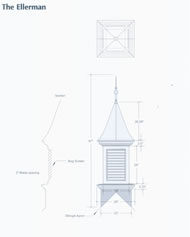 Signature Series Ellerman Copper Cupola Drawing