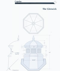 Signature Series Glenwick Copper Cupola Drawing