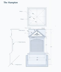 Signature Series Hampton Copper Cupola Drawing