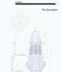 Signature Series Kensington Copper Cupola Drawing