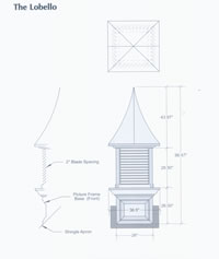 Signature Series Lobello Copper Cupola Drawing