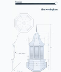 Signature Series Nottingham Copper Cupola Drawing