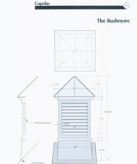 Signature Series Rushmorel Copper Cupola Drawing