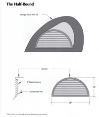 Signature Series Half-Round Venting Copper Dormer Drawing