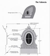 Signature Series Valencia Copper Dormer Drawing