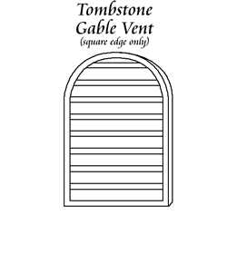 Tombstone Copper Gable End Vent Drawing