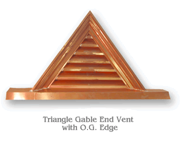 Triangle Copper Gable End Vent
