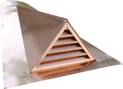 Triangle Copper Roof Vent / Dormer Vent